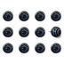 1.5" X 1.5" X 1.5" Black And Light Blue Knobs 12 Pack - Minihomy