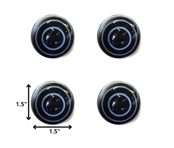 1.5" X 1.5" X 1.5" Black And Light Blue Knobs 12 Pack - Minihomy