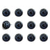 1.5" X 1.5" X 1.5" Black And Light Blue Knobs 12 Pack - Minihomy