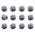 1.5" X 1.5" X 1.5" White Blue And Silver Knobs 12 Pack - Minihomy