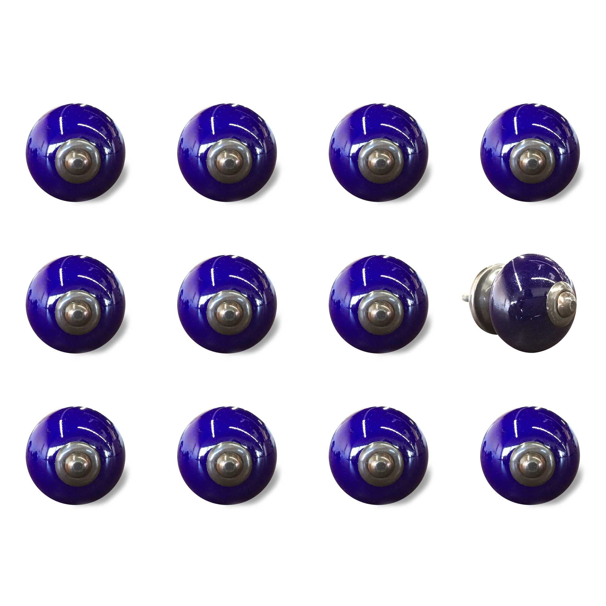 1.5" X 1.5" X 1.5" Navy And Copper  Knobs 12 Pack - Minihomy