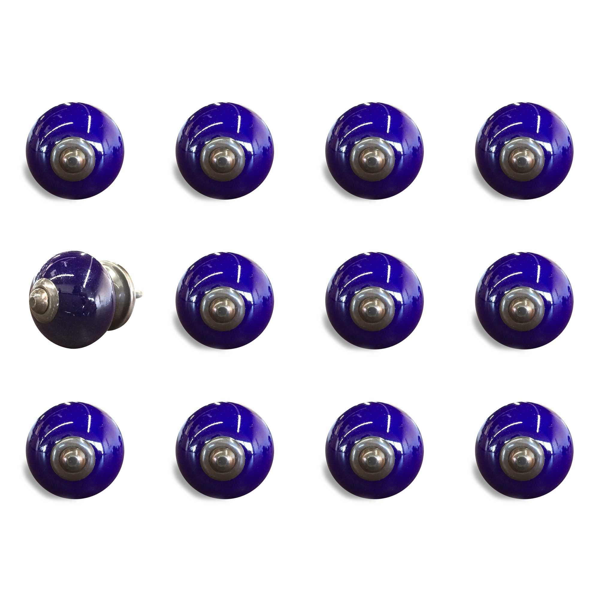 1.5" X 1.5" X 1.5" Navy And Copper  Knobs 12 Pack - Minihomy