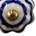 1.5" X 1.5" X 1.5" White Blue And Copper  Knobs 12 Pack - Minihomy