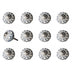 1.5" X 1.5" X 1.5" Blue Cream (Beige) With Silver  Knobs 12 Pack - Minihomy