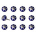 1.5" X 1.5" X 1.5" Navy White And Silver  Knobs 12 Pack - Minihomy