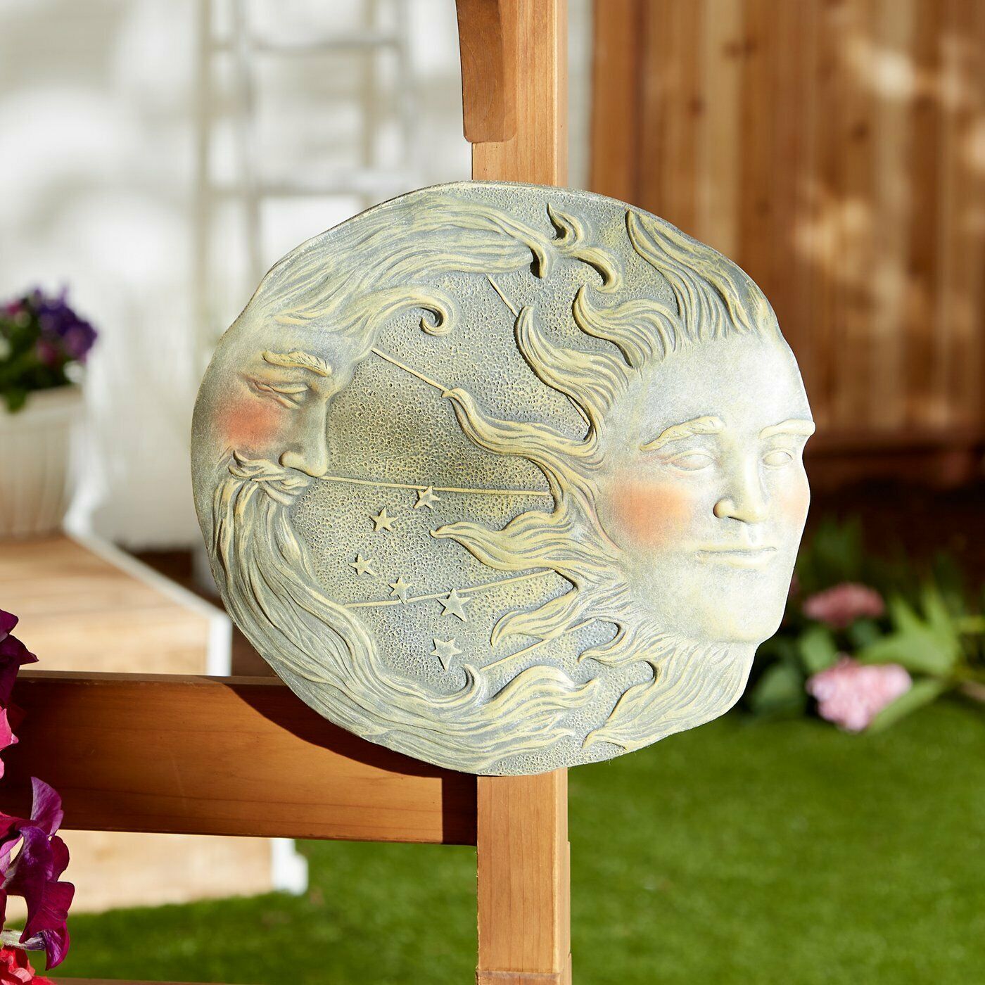 Moon and Sun Wall or Garden Plaque - Minihomy