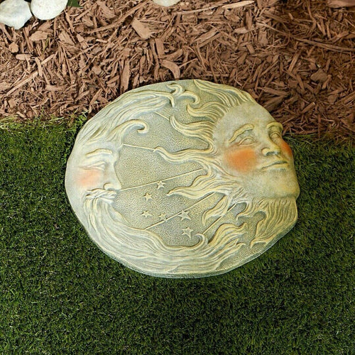 Moon and Sun Wall or Garden Plaque
