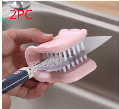 Cutlery Cleaner Fork Spoon Cooking Knife Cleaning Brushes Kitchen Helper