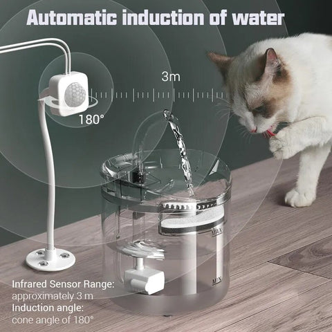 Cat Water Fountain Filter Automatic Sensor Drinker With Faucet