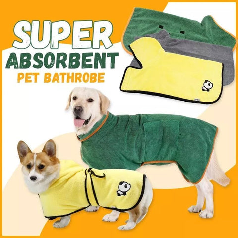 Dog Bathrobe Towel Bath Robe Pet Bathrobe Drying Coat Absorbent Towel