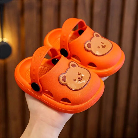 Cartoon Bear Walking Shoes Kids Boy Girl Summer Breathable Sandals Fashion Garden Clogs Toddler Outdoor Slippers for Playing