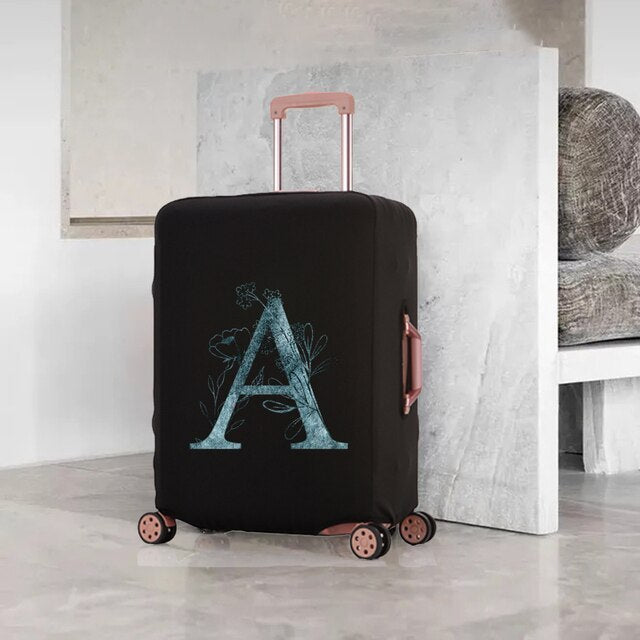 Color: 8BluebI, Size: XL - Blue Letter Suitcase Cover Elastic Luggage Cover Dust-proof Protective Cover Suitable for 18-32 Inch Travel Suitcases - Minihomy