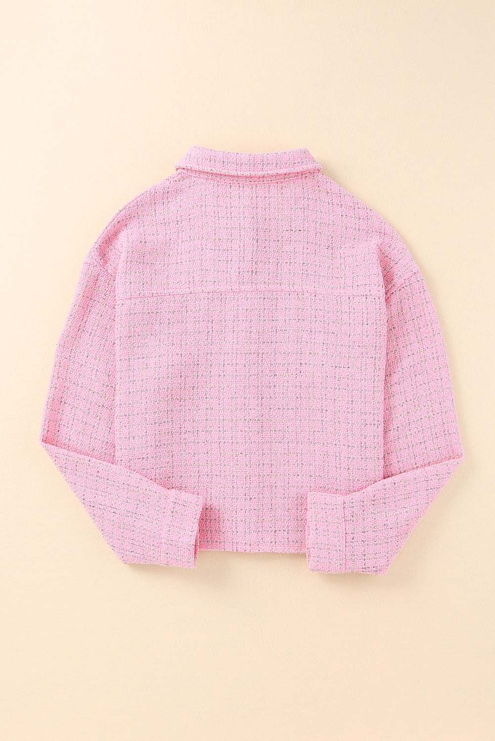 Plaid Button Up Pocketed Shacket - Minihomy