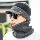 Plush knit hat small iron standard