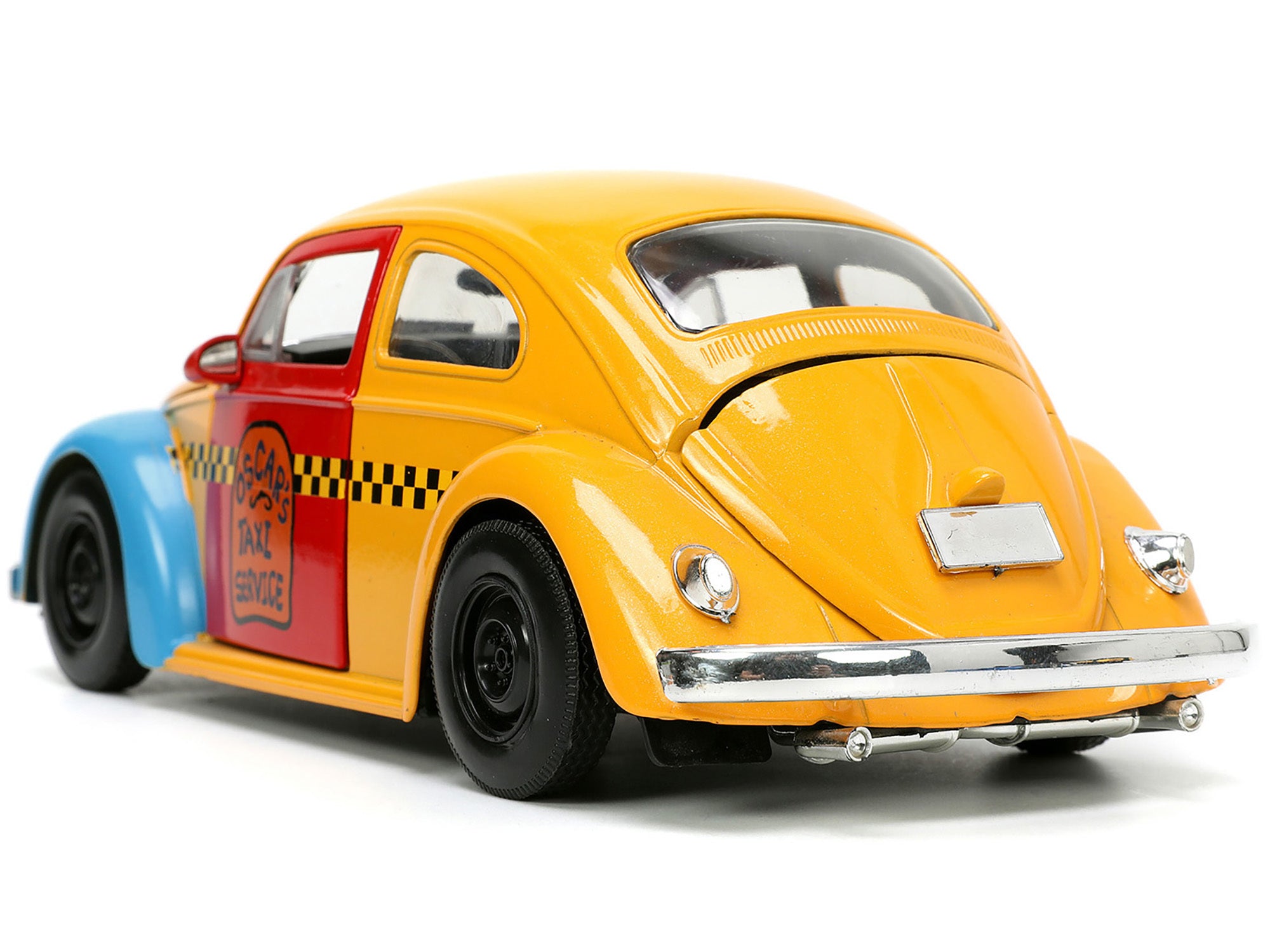 1959 Volkswagen Beetle Taxi Yellow and Blue Oscar the Grouch Diecast Figure - Minihomy