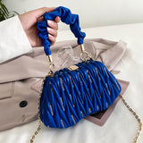 Chain Pleated Portable Messenger Bag