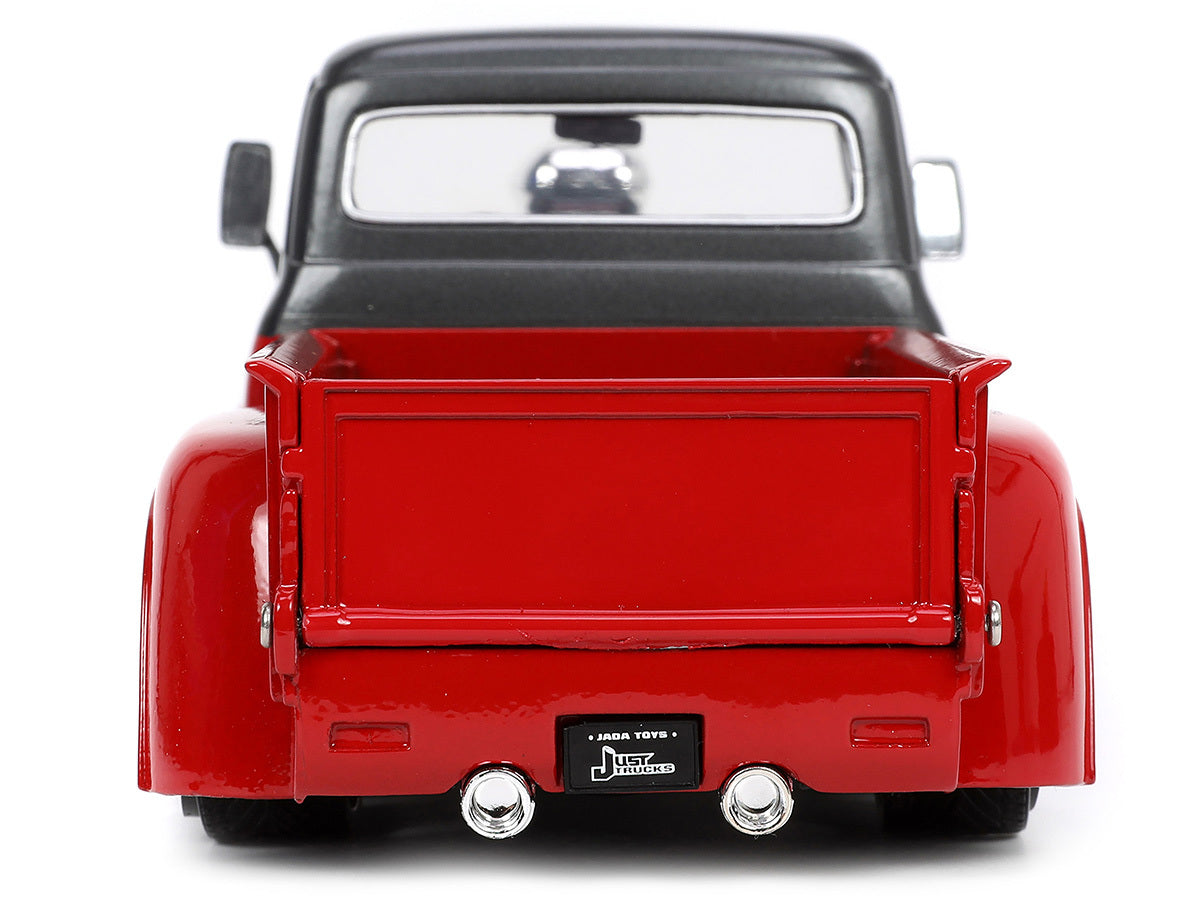 1956 Ford F-100 Pickup Truck Red and Dark Gray Metallic with Extra Wheels "Just Trucks" Series 1/24 Diecast Model Car by Jada - Minihomy