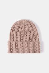 Mixed Knit Cuff Beanie