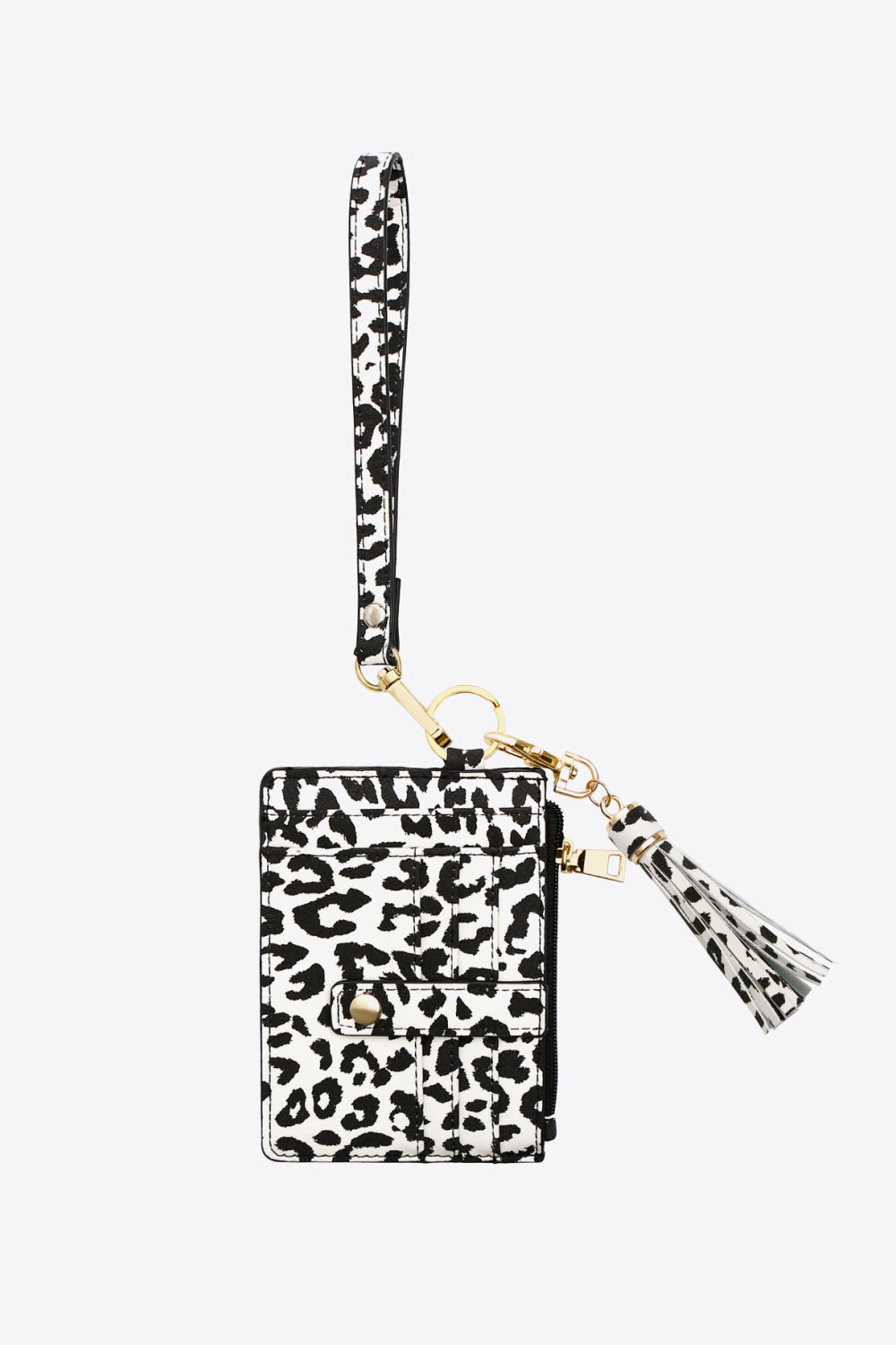 Leopard Tassel Keychain with Wallet