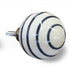 1.5" X 1.5" X 1.5" White Navy Handpainted Ceramic  Knobs 8 Pack - Minihomy