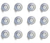 1.5" X 1.5" X 1.5" White And Navy  Knobs 12 Pack - Minihomy