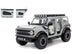 2021 Ford Bronco Gray with Black Stripes with Roof Rack "Own the Night" "Just Trucks" Series 1/24 Diecast Model Car by Jada - Minihomy