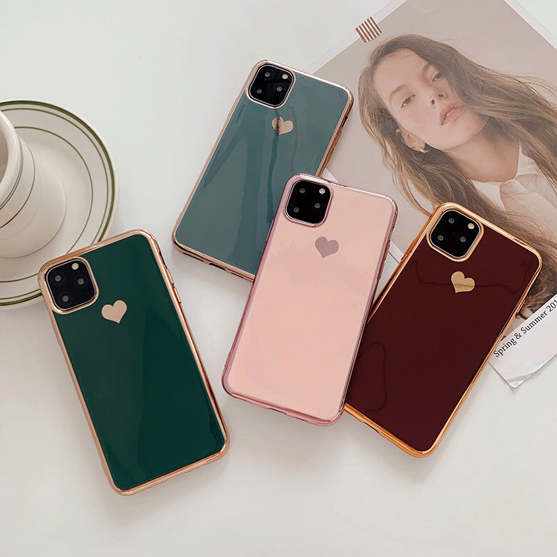 Luxury plating love phone case - Minihomy