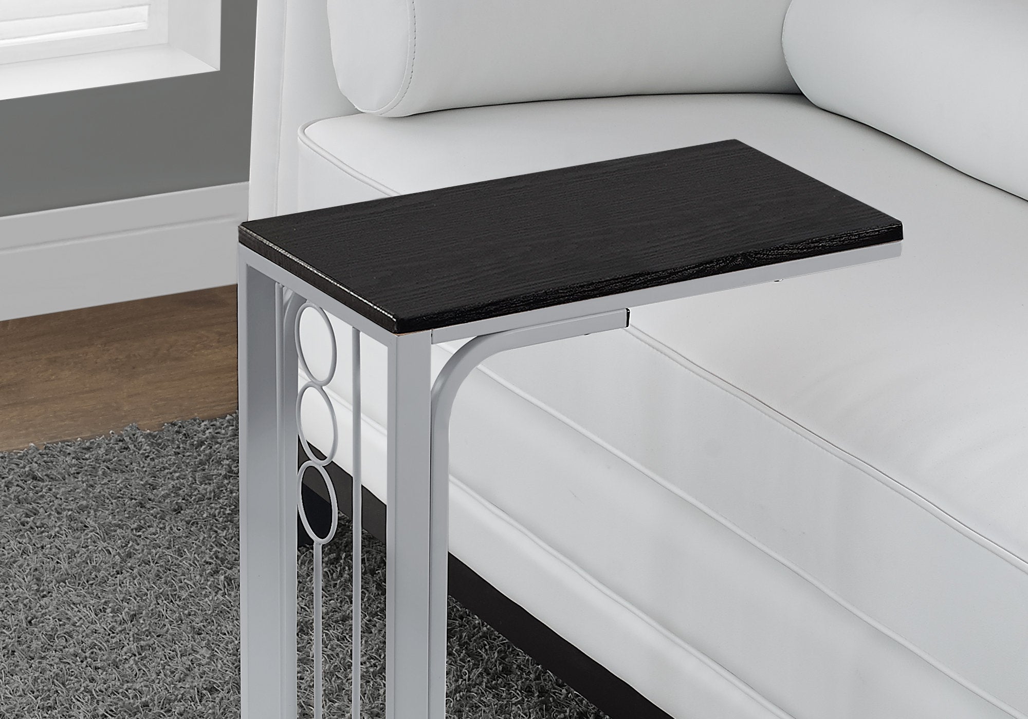 60" Gray And Black End Table - Minihomy