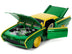 1963 Ford Thunderbird Green and Yellow Metallic with Hood Graphics and Loki Diecast Figure "Loki" "Marvel" Series 1/24 Diecast Model Car by Jada - Minihomy