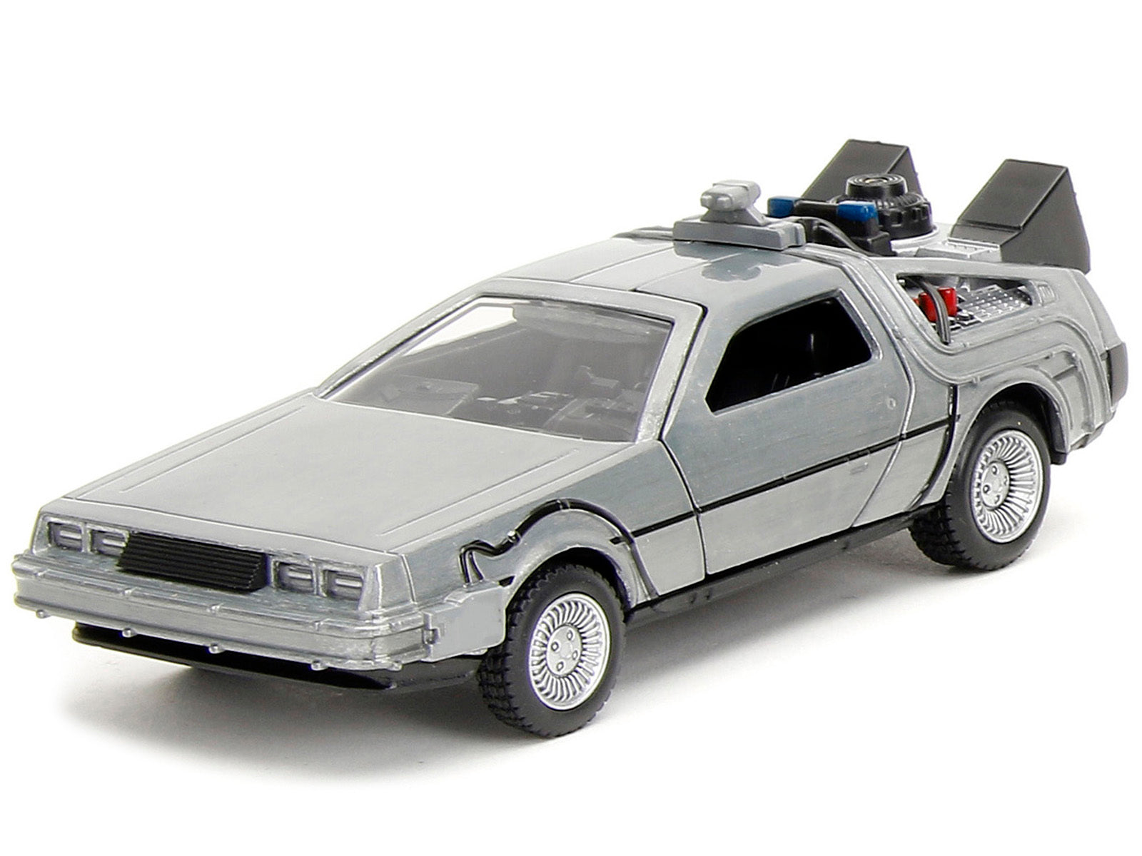 "Back to the Future" Delorean Set of 3 pieces "Hollywood Rides" Series 1/32 Diecast Model Car by Jada
