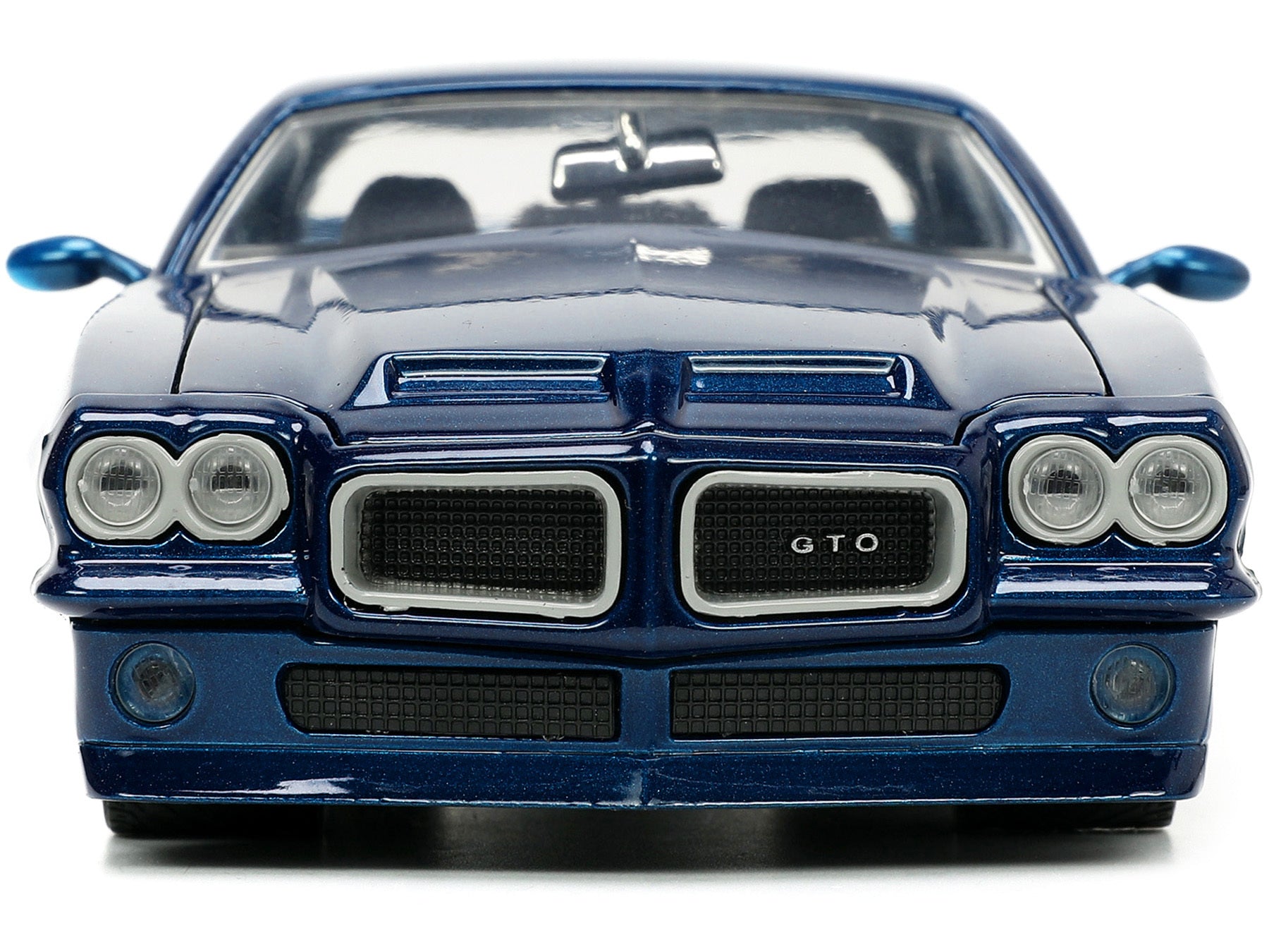 1971 Pontiac GTO Dark Blue Metallic "Bigtime Muscle" Series 1/24 Diecast Model Car by Jada - Minihomy