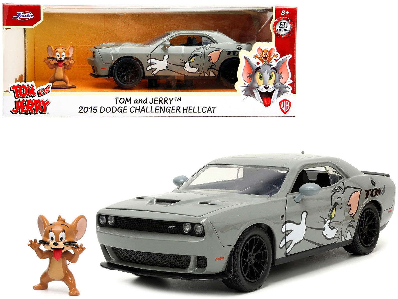 2015 Dodge Challenger Hellcat Gray with "Tom" Graphics and Jerry - Minihomy