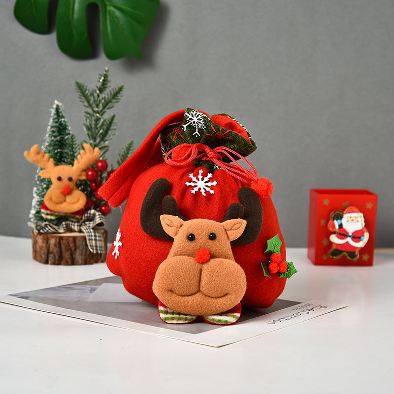 Cute Christmas Gifts Santa Doll Candy Bag Gifts Decoration