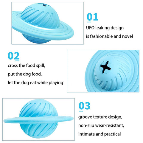 Pets Biting Toys Multi-function Leaking Device Flying Disk