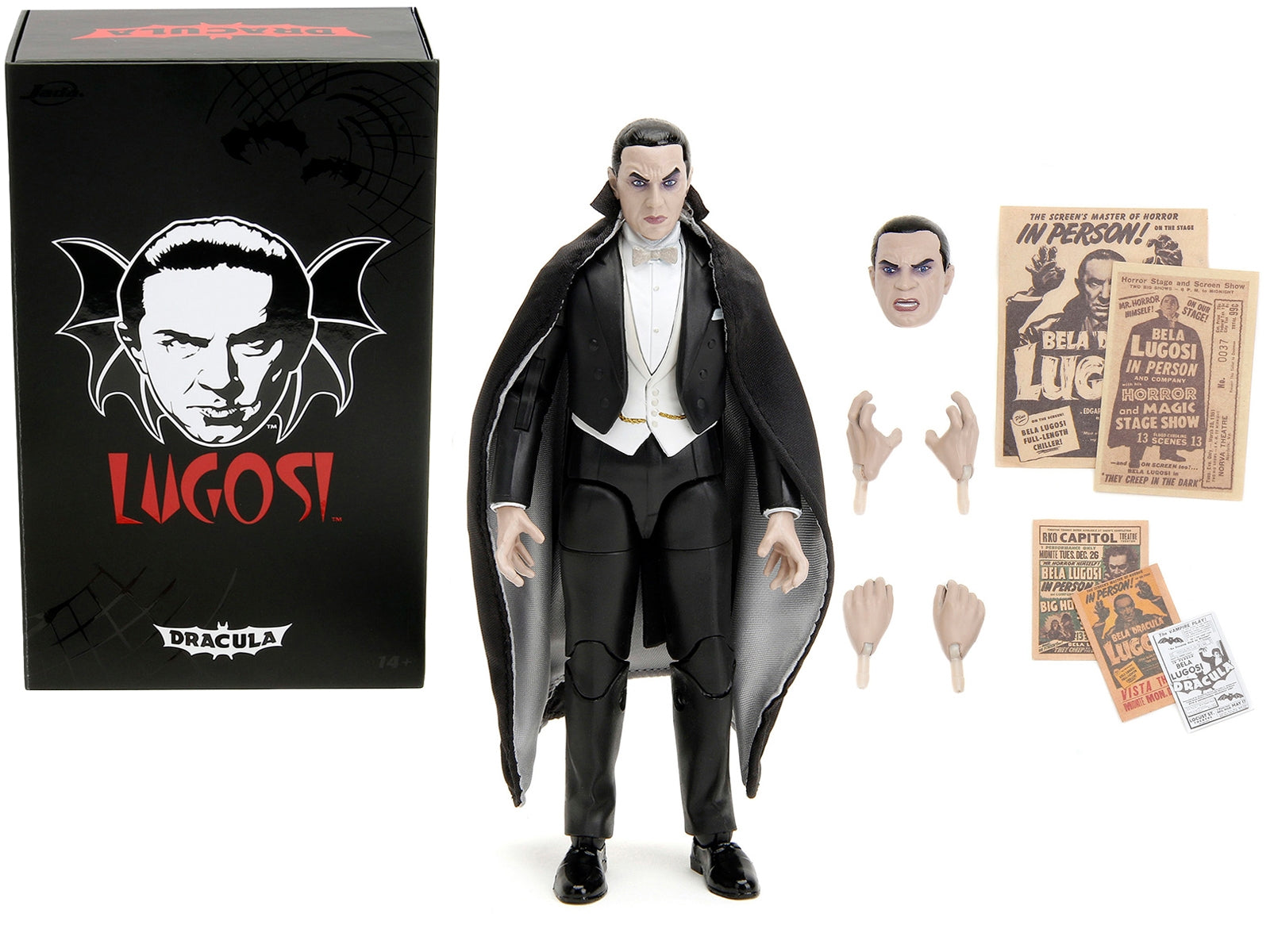 Bela Lugosi Dracula 6" Moveable Figure with Accessories by Jada - Minihomy