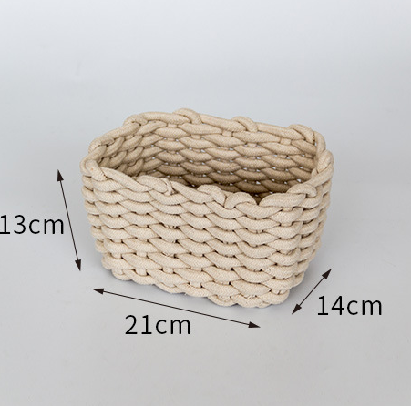 Nordic Wind Hand-woven Thick Cotton Rope Storage Basket