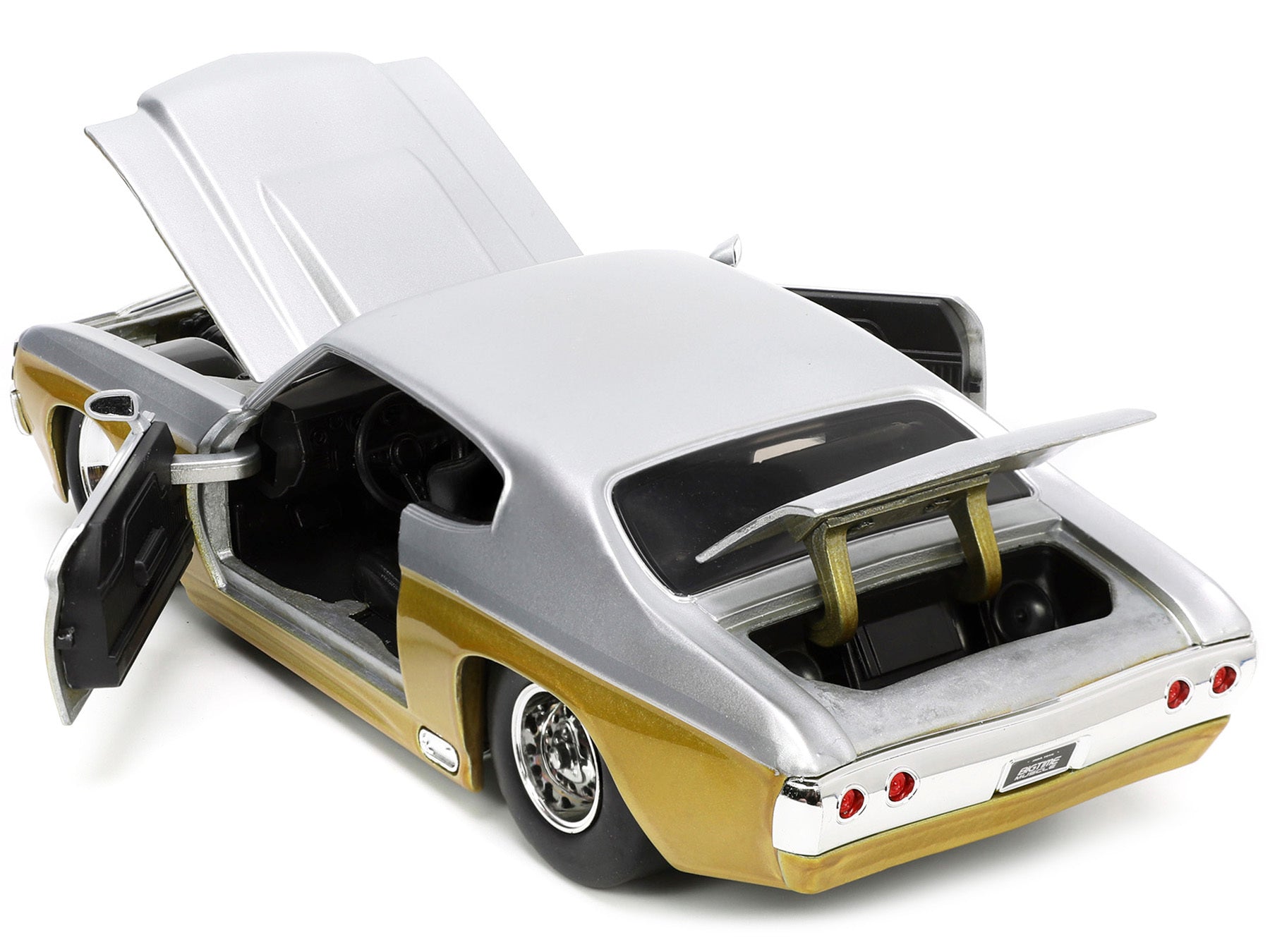 1970 Chevrolet Chevelle SS Gold and Silver Metallic "Bigtime Muscle" 1/24 Diecast Model Car by Jada - Minihomy