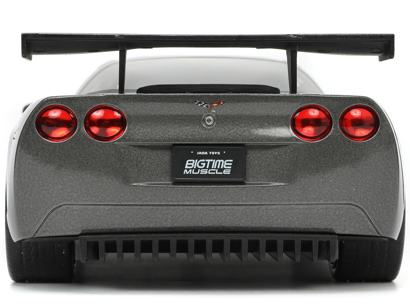 2005 Chevrolet Corvette C6-R Dark Gray Metallic "Corvette Racing" "Bigtime Muscle" Series 1/24 Diecast Model Car by Jada - Minihomy