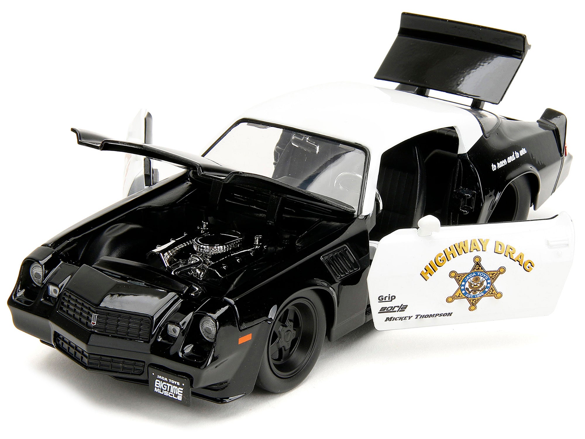 1979 Chevrolet Camaro Z28 Police Black and White "Highway Drag" "Bigtime Muscle" Series 1/24 Diecast Model Car by Jada - Minihomy