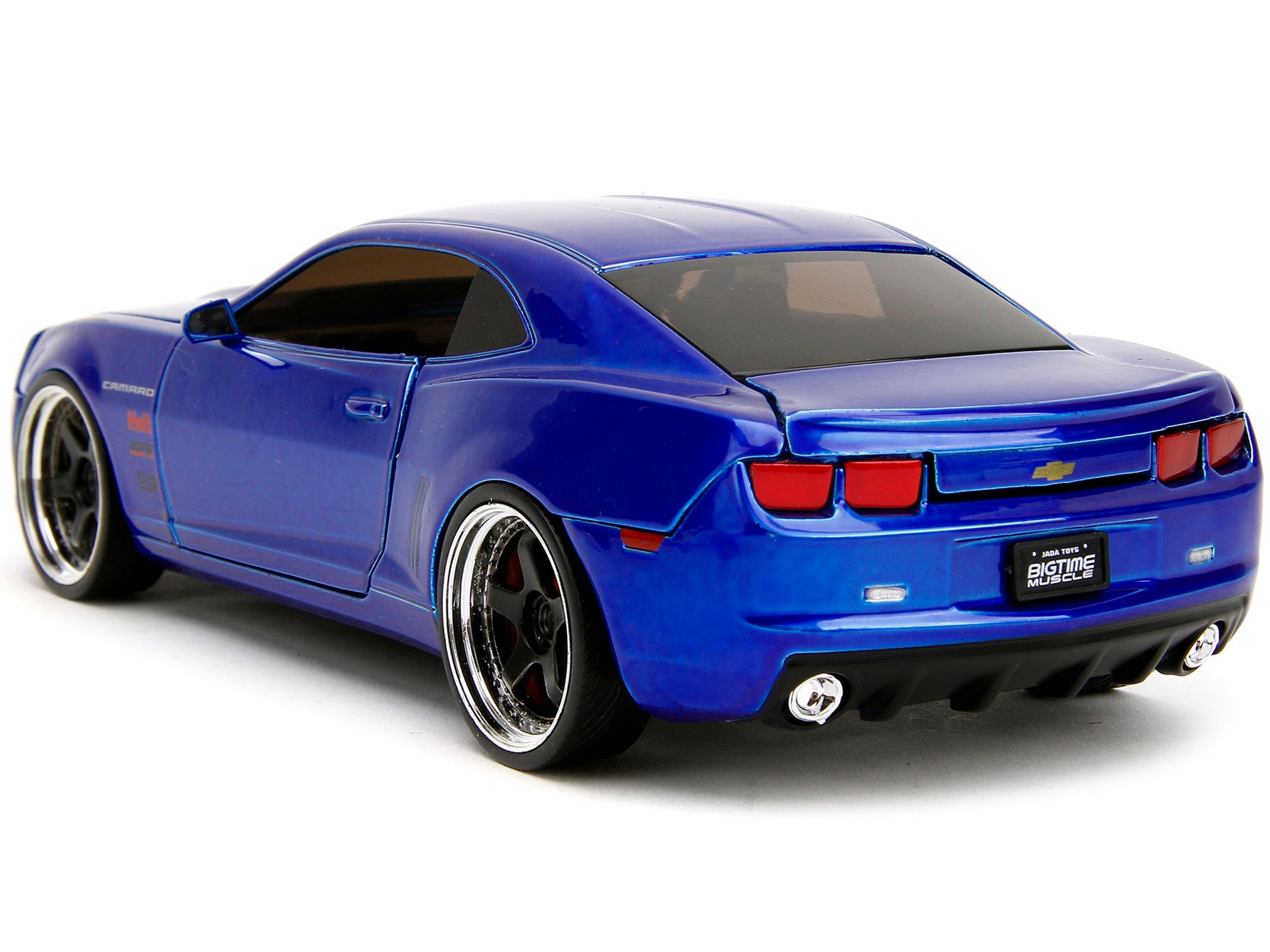 2010 Chevrolet Camaro Candy Blue with Black Hood "Bigtime Muscle" Series 1/24 Diecast Model Car by Jada - Minihomy