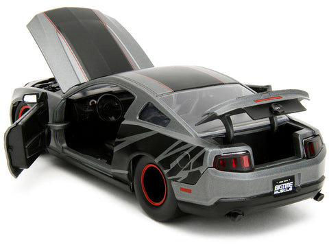 2010 Ford Mustang GT Matt Gray Metallic with Black Graphics and Stripes 