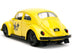 1959 Volkswagen Beetle Yellow with Black Graphics and Boxing Gloves Accessory "Punch Buggy" Series 1/32 Diecast Model Car by Jada - Minihomy