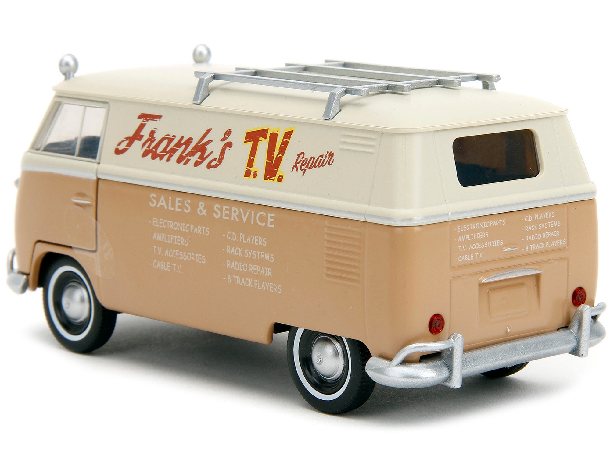 Volkswagen Bus "WheelJack" Tan and Beige "Frank's TV Repair"