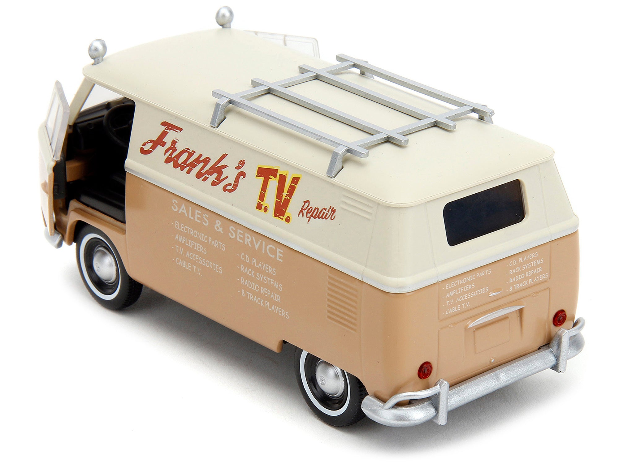 Volkswagen Bus "WheelJack" Tan and Beige "Frank's TV Repair"