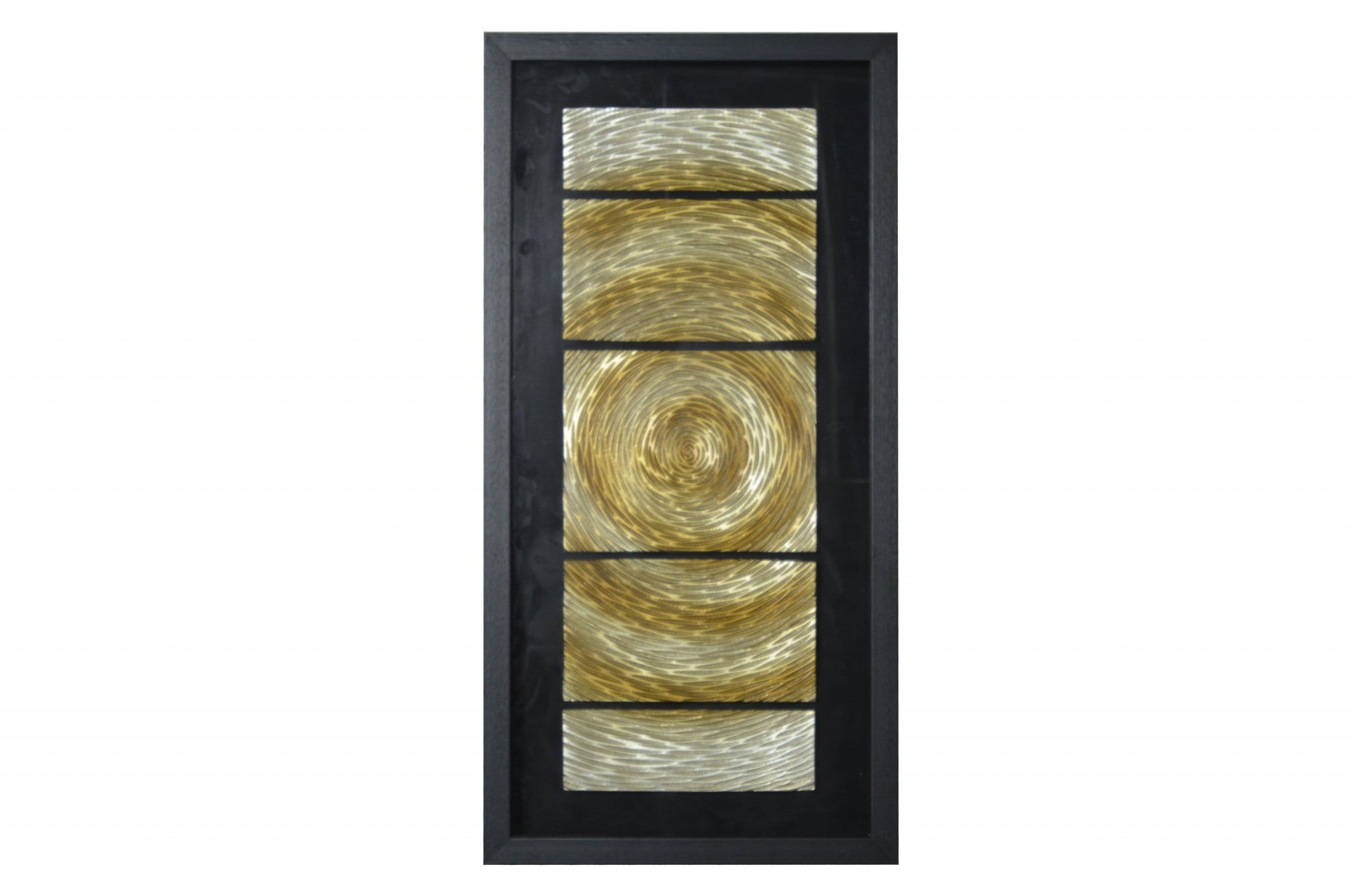 15 X 2 X 16 Black And Gold Glass - Shadow Box - Minihomy