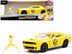 2015 Dodge Challenger SRT Hellcat Yellow with Graphics and Yellow Ranger Diecast Figure "Power Rangers" - Minihomy