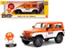 2017 Jeep Wrangler Orange Metallic and White and Orange M&M Diecast Figure "M&M's" "Hollywood Rides" Series 1/24 Diecast Model Car by Jada - Minihomy