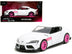 2020 Toyota Supra White Metallic with Pink Wheels "Pink Slips" Series 1/32 Diecast Model Car by Jada - Minihomy