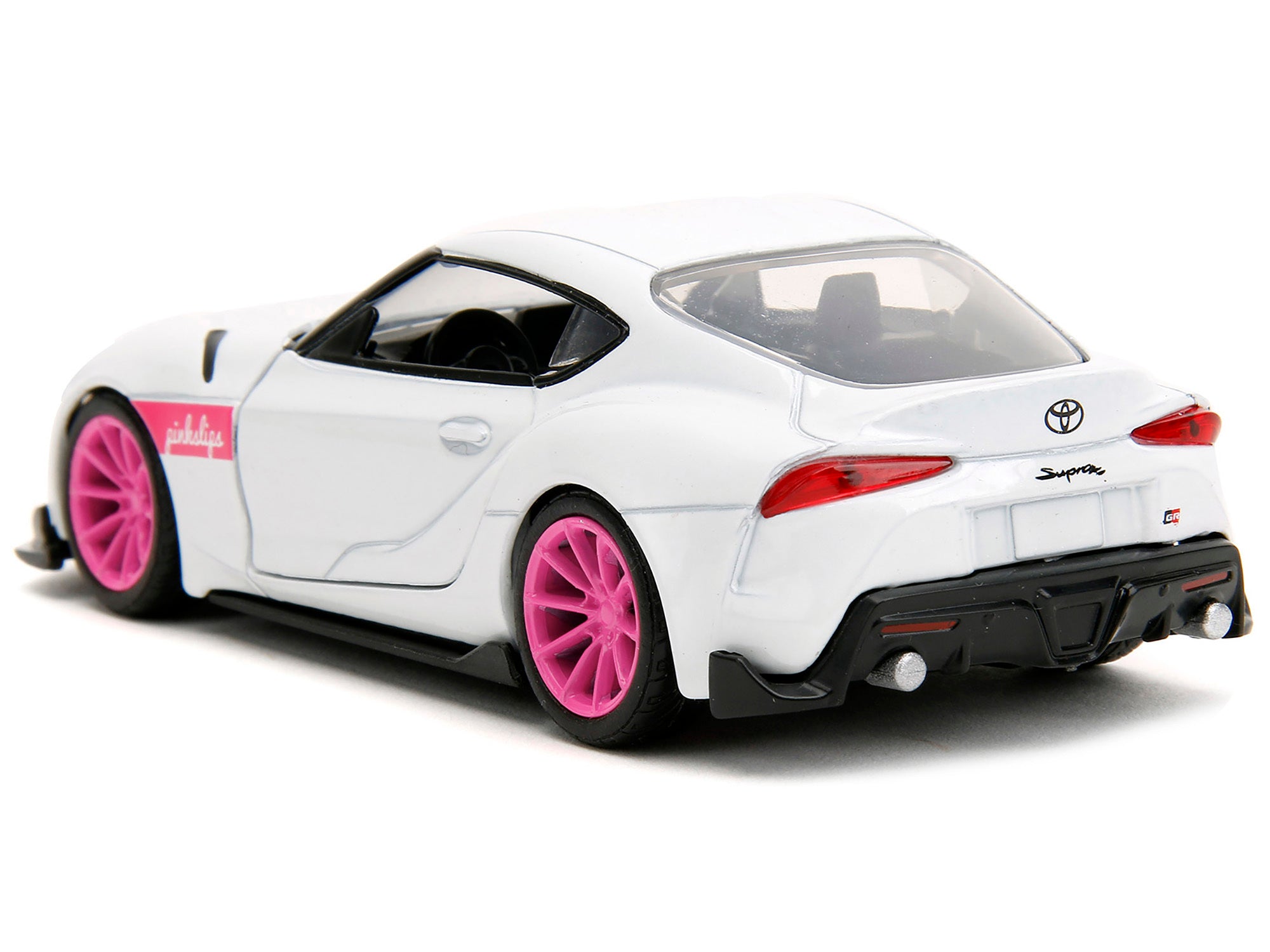 2020 Toyota Supra White Metallic with Pink Wheels "Pink Slips" Series 1/32 Diecast Model Car by Jada - Minihomy