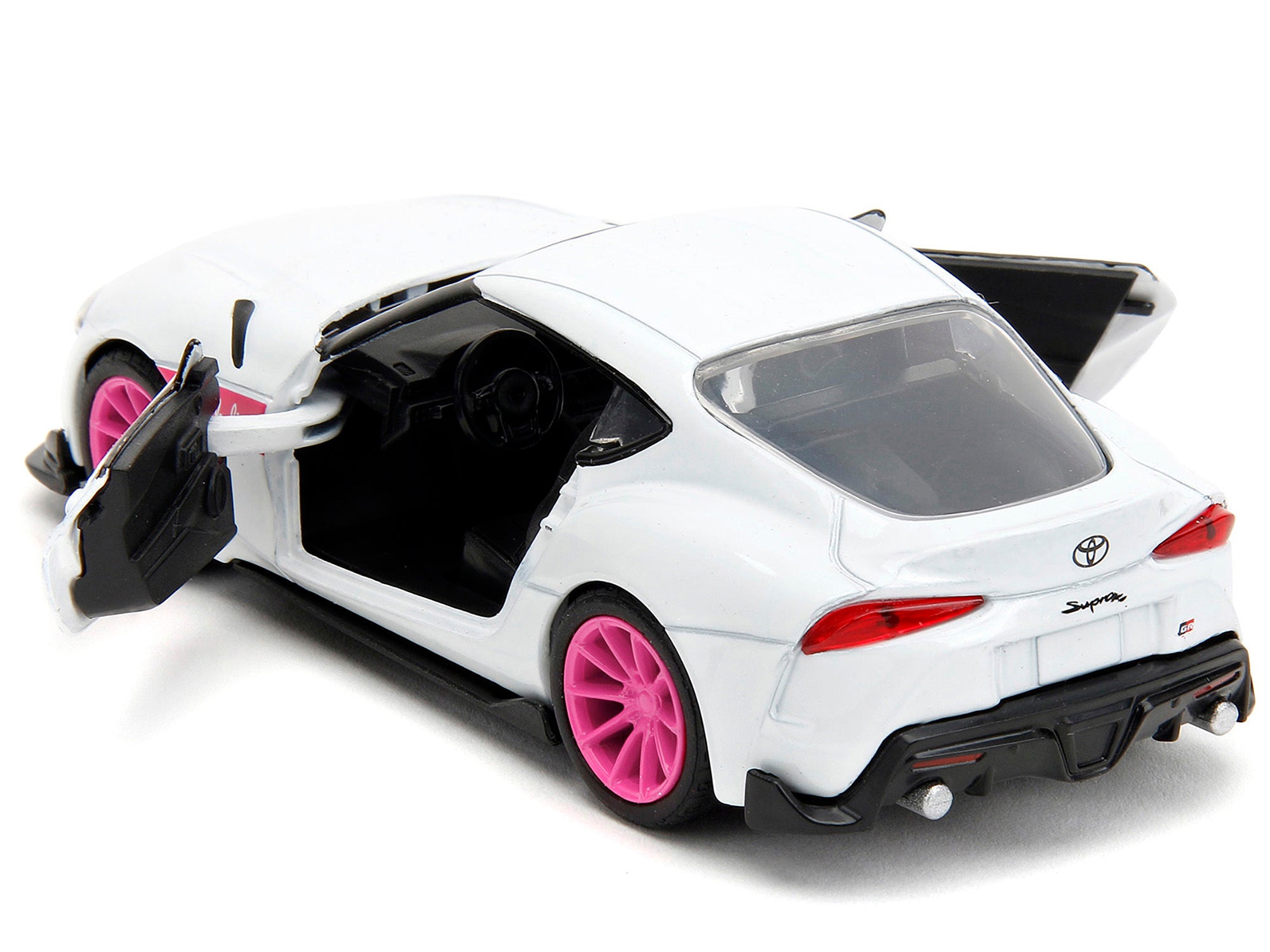 2020 Toyota Supra White Metallic with Pink Wheels "Pink Slips" Series 1/32 Diecast Model Car by Jada - Minihomy